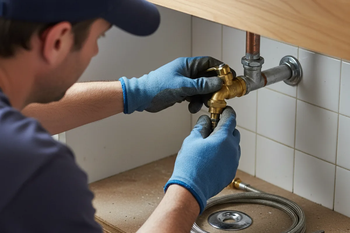 Shutoff valve and fitting work during Emergency Plumbing in Wheatland